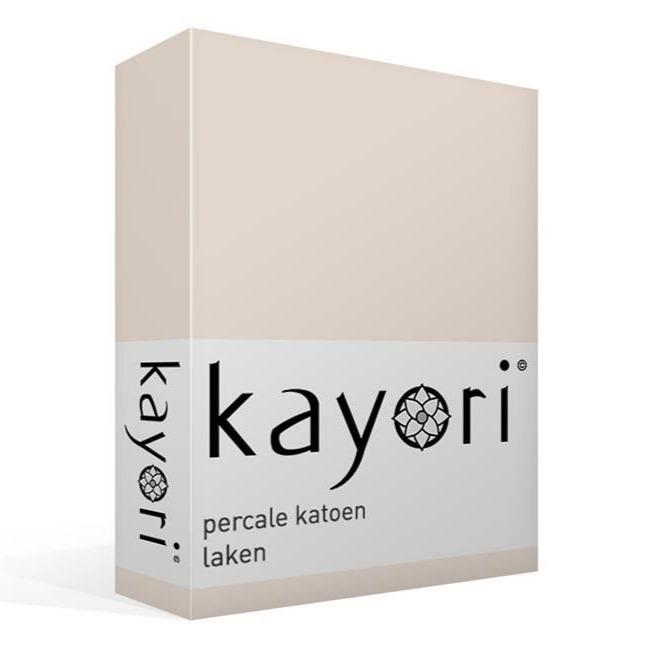 LAKEN - Shizu Bio Katoen Percal Zand laken KAYORI 160 cm x 260 cm zand