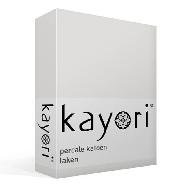 LAKEN - Shizu Bio Katoen Percal Zilvergrijs laken KAYORI 160 cm x 260 cm zilvergrijs