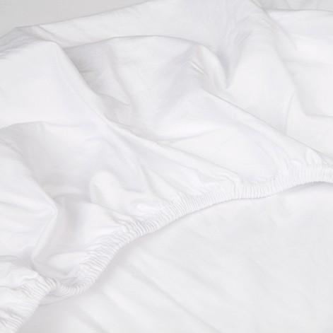 TOPPER Hoeslaken - Shizu Katoen Percal (12cm) Wit topper hoeslaken KAYORI