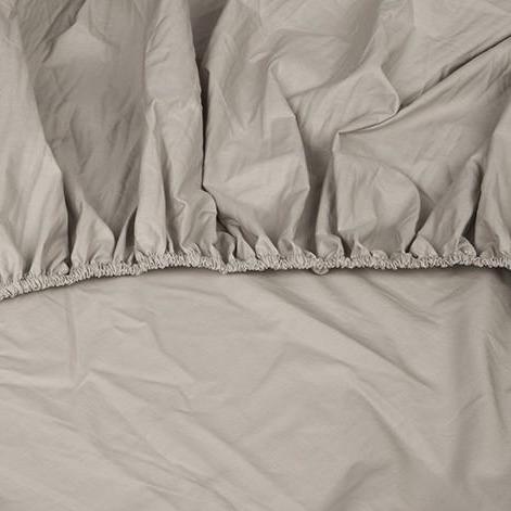 TOPPER Hoeslaken - Shizu Katoen Percal (12cm) Zand topper hoeslaken KAYORI