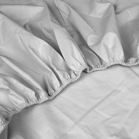 TOPPER Hoeslaken - Shizu Katoen Percal (12cm) Wit topper hoeslaken KAYORI