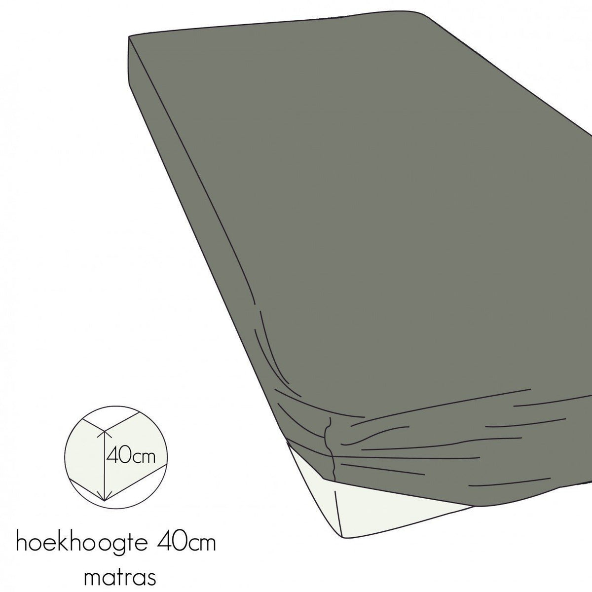 HOESLAKEN - Shizu Stretch Jersey hoeslaken KAYORI