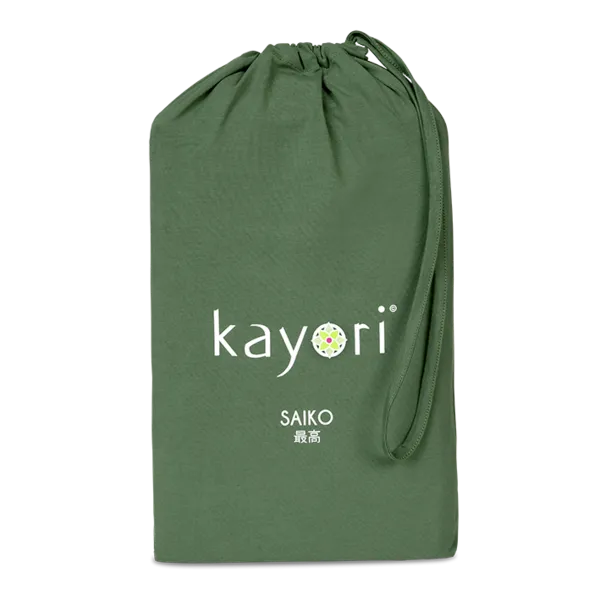 SPLIT-TOPPER Hoeslaken - Saiko Jersey Katoen Donkergroen 12 cm