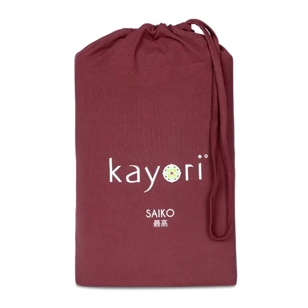 SPLIT-TOPPER Hoeslaken - Saiko Jersey Katoen Rood 12 cm