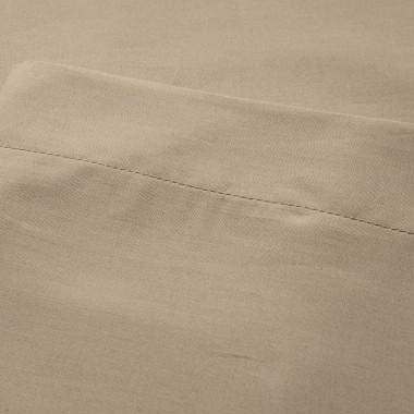 LAKEN - Shizu Bio Katoen Percal laken KAYORI 160 cm x 260 cm taupe