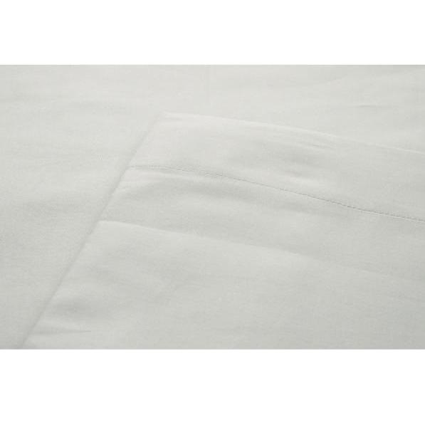 LAKEN - Shizu Bio Katoen Percal laken KAYORI 160 cm x 260 cm zilvergrijs
