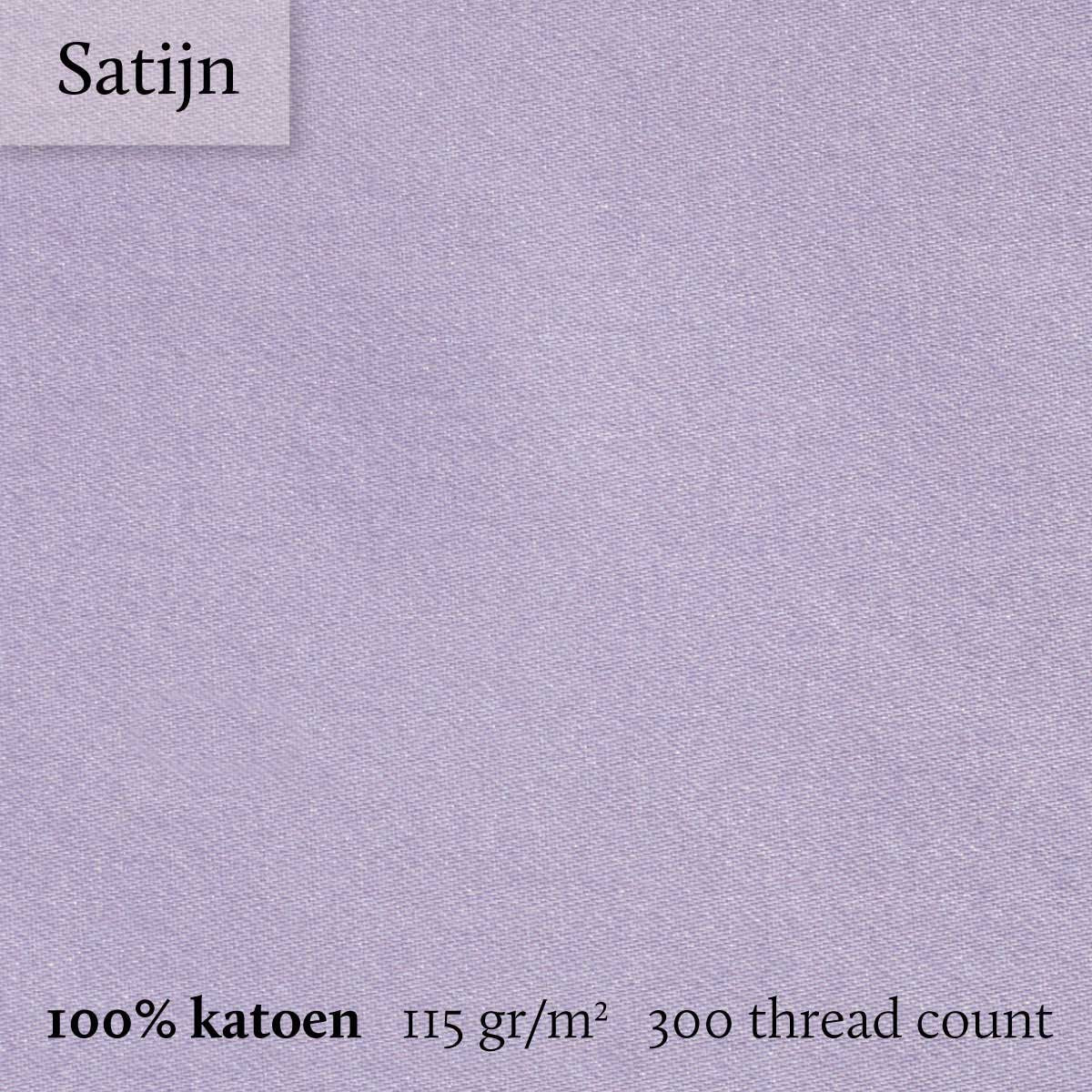 Hoeslaken Katoen Satijn 300TC 30cm Lila