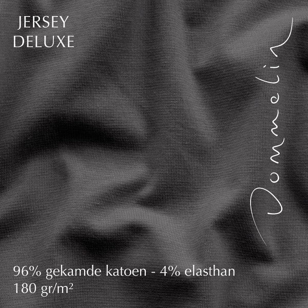 Hoeslaken Jersey Deluxe 30 cm Antraciet