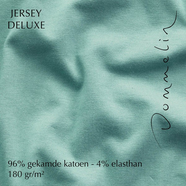 Hoeslaken Jersey Deluxe 30 cm Mintgroen