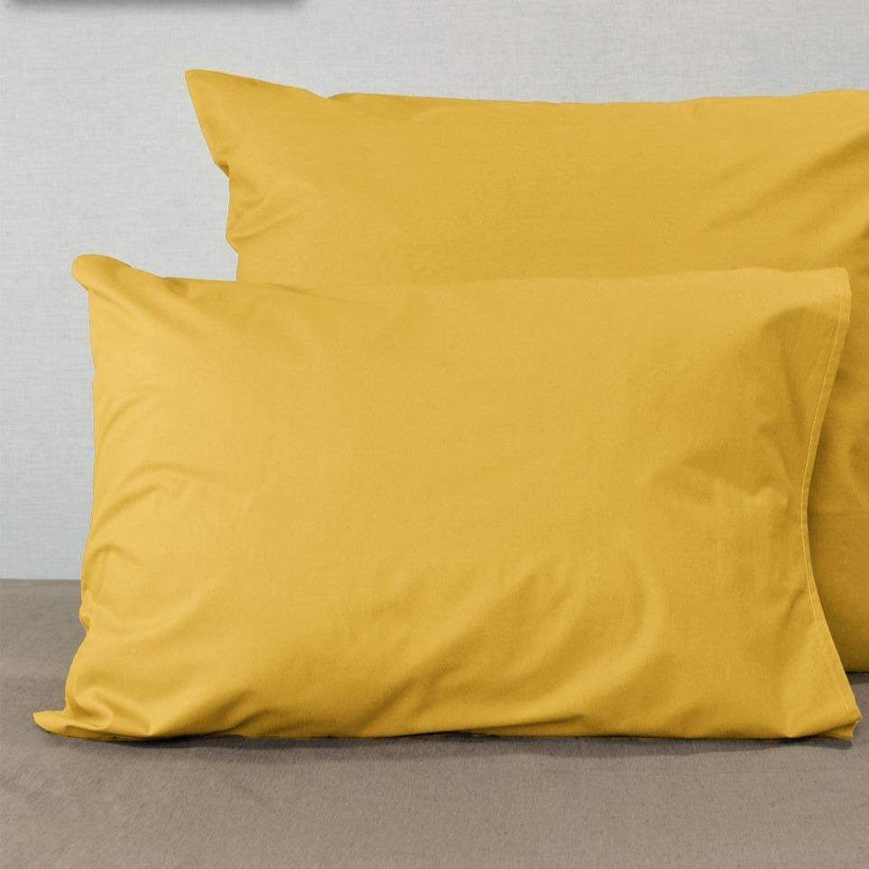 DOMMELIN - Katoen Percal 200TC Dekbedovertrek Okergeel Dekbedovertrek DOMMELIN