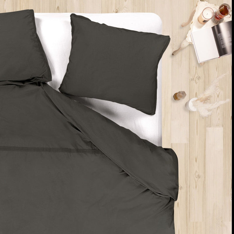 KUSSENSLOOP - Palau Katoen Percal Dark-grey Kussensloop basic HOUSE IN STYLE