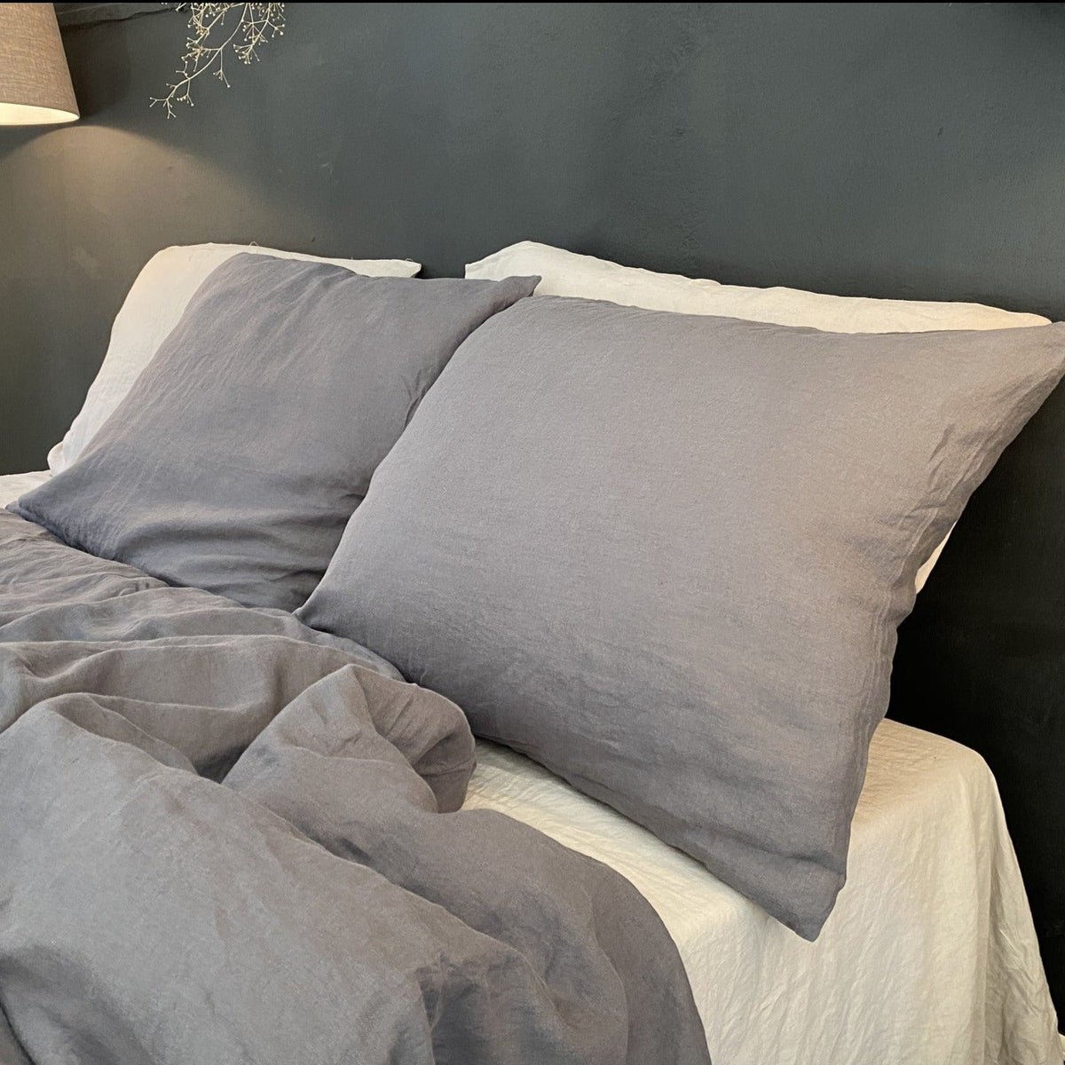 KUSSENSLOOP - Maxime Linnen Donker Grijs Kussensloop PASSION FOR LINEN