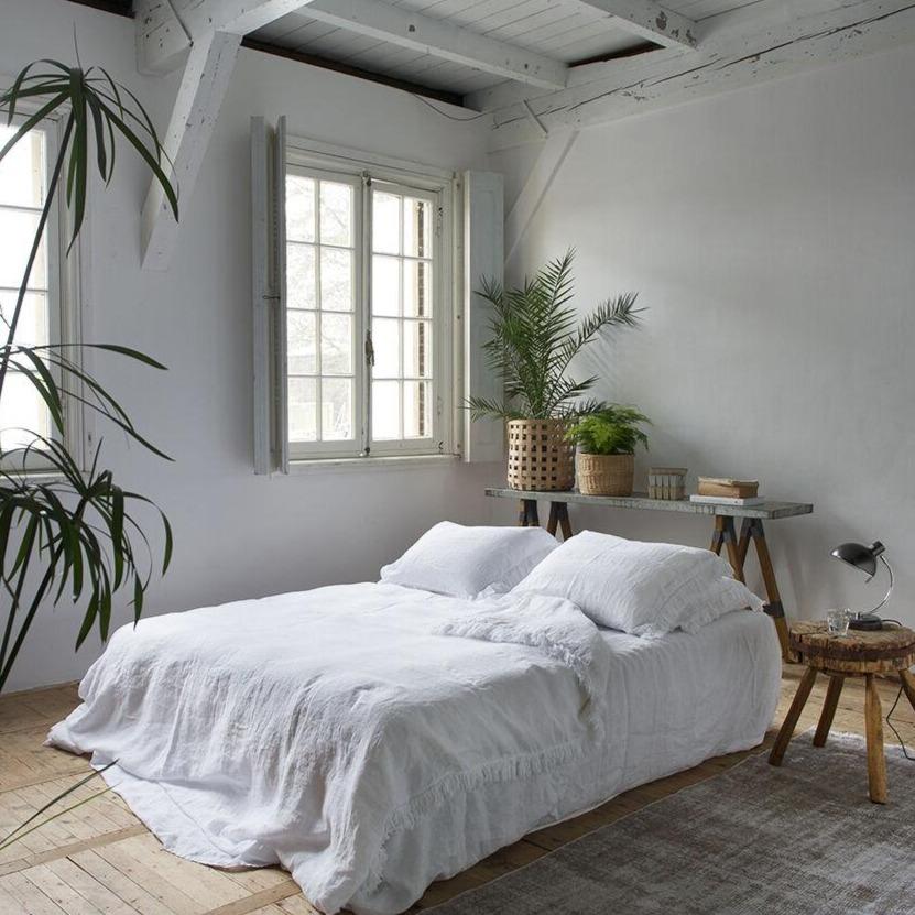 LOULOU - Linnen en katoen satijn dekbedovertrek Dekbedovertrek PASSION FOR LINEN