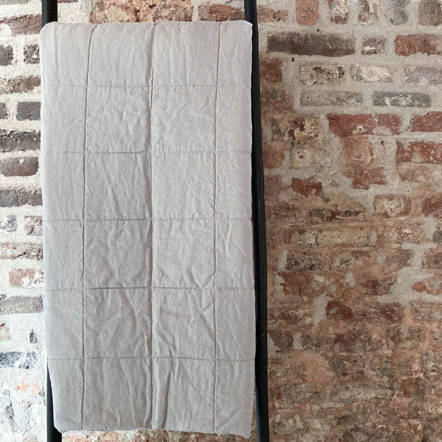 PLAID - Nice Linnen met Katoen Cloudy Grey plaid PASSION FOR LINEN 135 x 250 cm Grijs