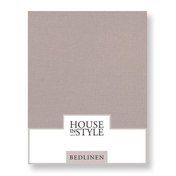 LAKEN - Remy 100% gewassen linnen (168gsm) laken PASSION FOR LINEN 280-290 cm taupe 