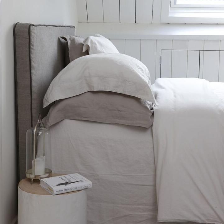 REMY - Linnen (192gsm) met katoen Percal (220TC) Dekbedovertrek Dekbedovertrek PASSION FOR LINEN Set 140x220 + kussensloop marble