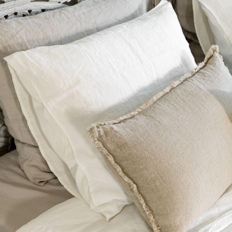 KUSSENSLOOP - Sofie Linnen (168gsm) met katoen satijn (300TC) Kussensloop HOUSE IN STYLE 40-80 cm Off-white