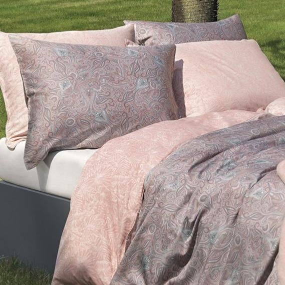 ALBA - Katoen met Bamboe Dekbedovertrek Roze Dekbedovertrek DOMMELIN 140 x 200/220cm (+1 sloop) Roze Blos