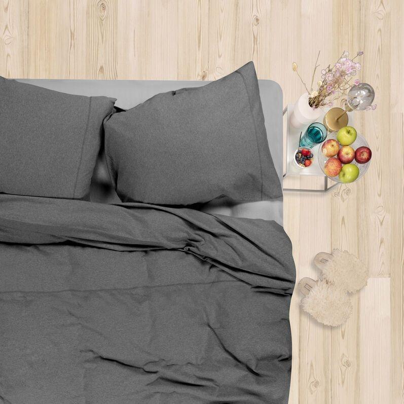 TUMBA - Katoen Jersey met Aloë Vera finish Dekbedovertek Dekbedovertrek HOUSE IN STYLE set 140x220 + kussensloop Grijs