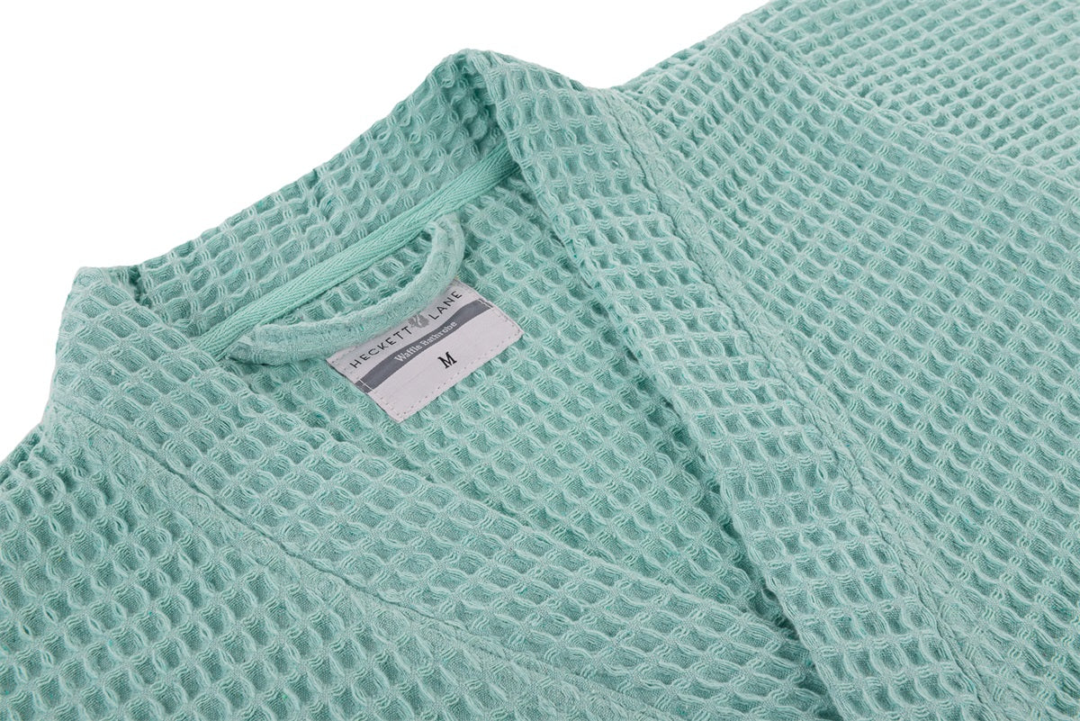 Badjas lang Wafel katoen Unisex Sea Green