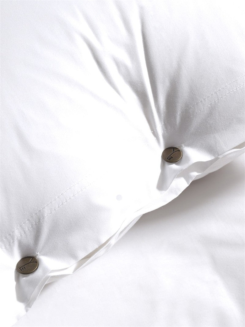 PERCALE - Luxe katoen Dekbedovertrek Optic White