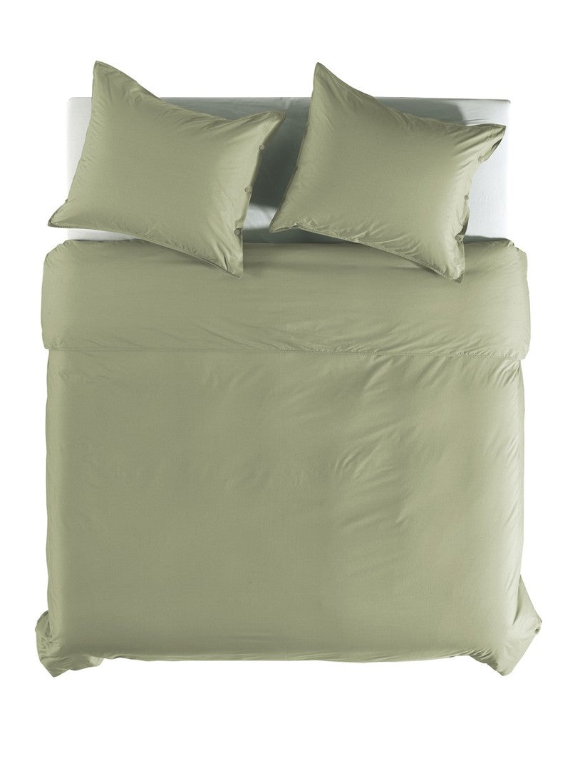 PERCALE - Luxe katoen Dekbedovertrek Silent Green