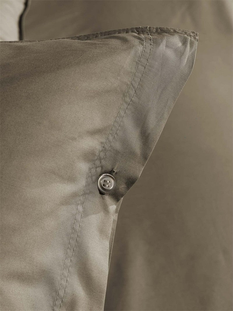 PERCALE - Luxe katoen Dekbedovertrek Pine Taupe