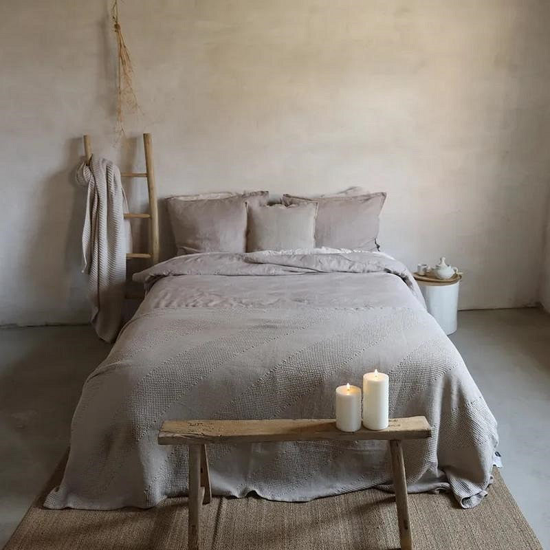 REMY - Linnen met Katoen Percal Dekbedovertrek Taupe