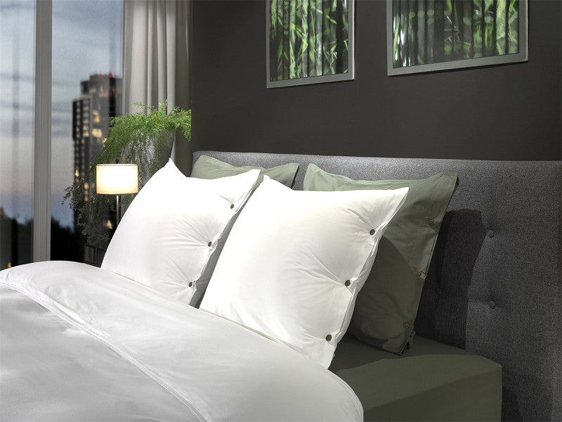 PERCALE - Luxe katoen Dekbedovertrek Optic White