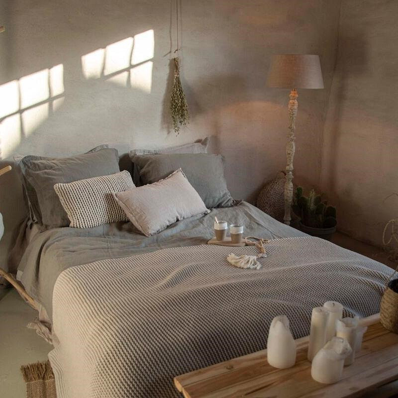 REMY - Linnen met Katoen Percal Dekbedovertrek Mud