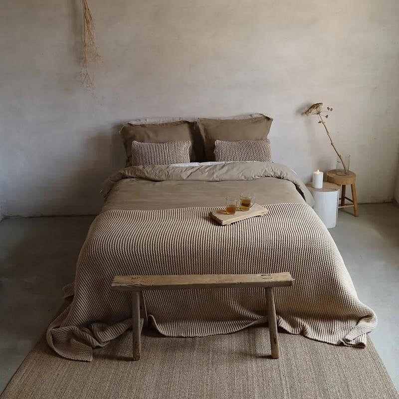 REMY - Linnen met Katoen Percal Dekbedovertrek Oak