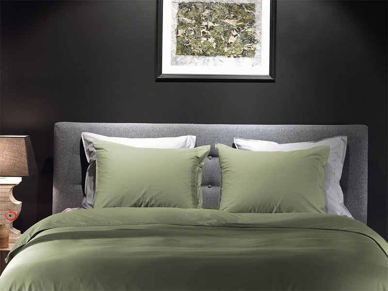 PERCALE - Luxe katoen Dekbedovertrek Silent Green