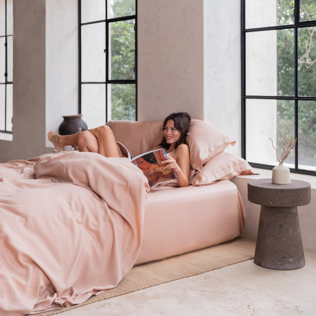 Dekbedovertrek Tencel™ Twill Peach
