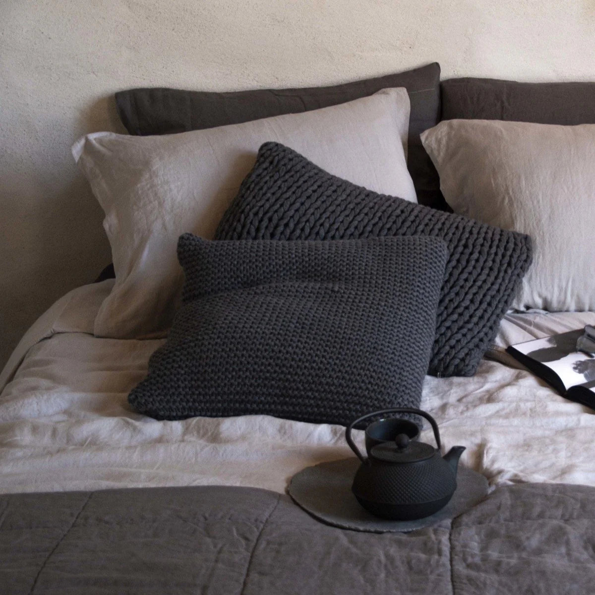 Kussensloop Remy Linnen en katoen Cloudy Grey