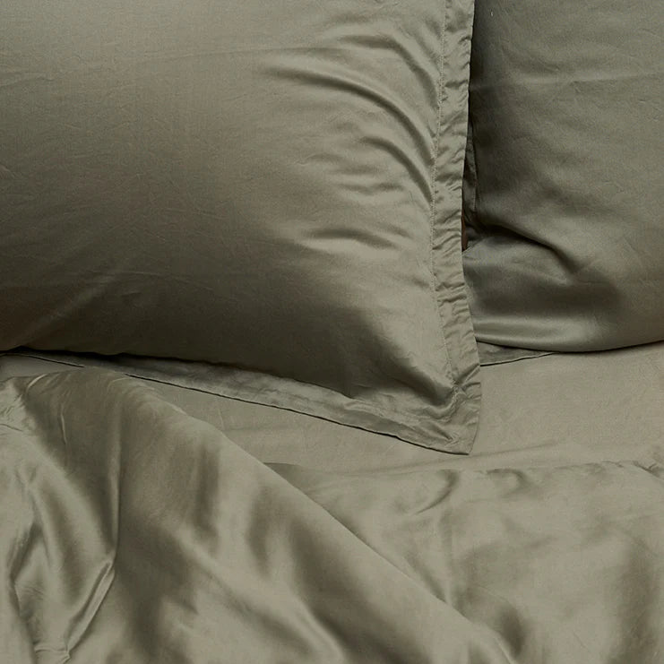 Dekbedovertrek Tencel™ Twill Olijfgroen