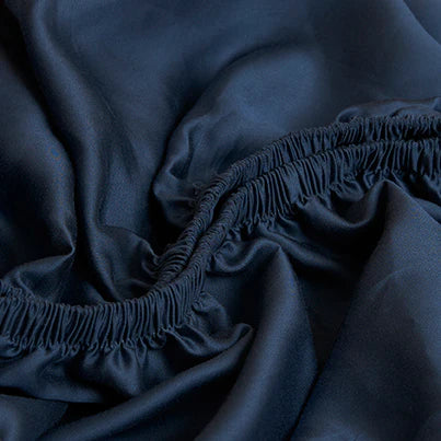 Hoeslaken TENCEL™ Sateen Donkerblauw 30cm