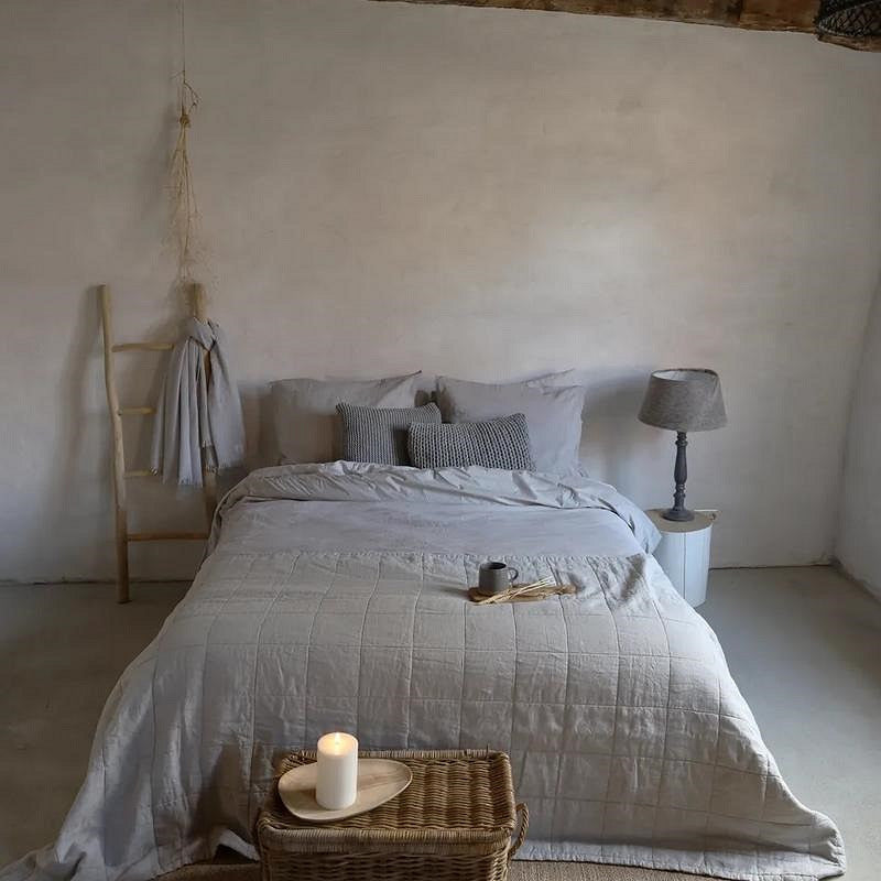 REMY - Linnen met Katoen Percal Dekbedovertrek Cloudygrijs