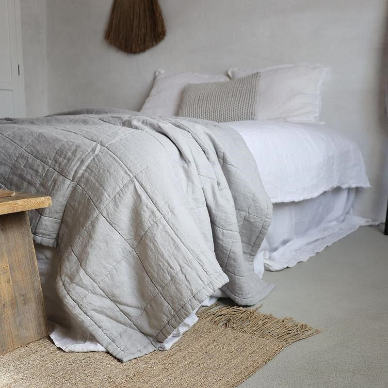 PLAID - Nice Linnen met Katoen Cloudy Grey