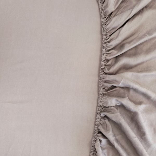 Hoeslaken Kiyo Tencel 40cm Taupe