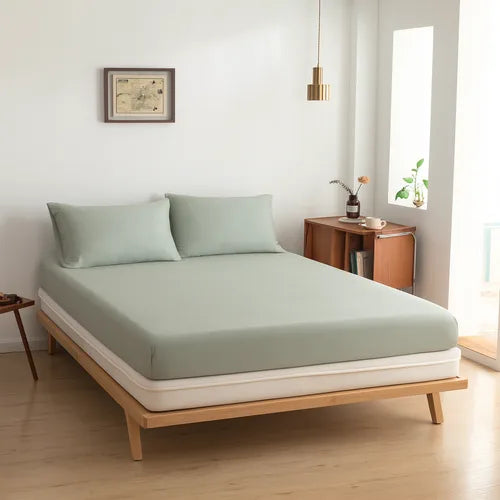 TOPPER Hoeslaken - Bamboe 400TC Sage Green 10cm
