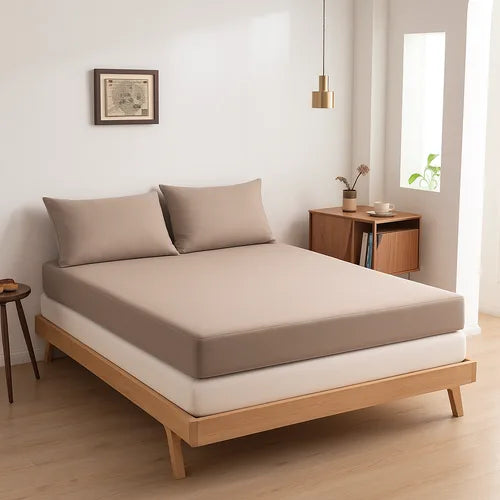 TOPPER Hoeslaken - Bamboe 400TC Soft Taupe 10cm
