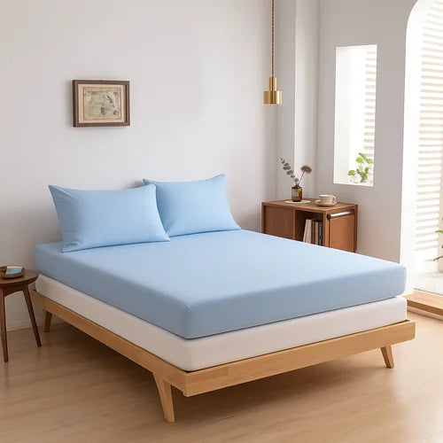 TOPPER Hoeslaken - Bamboe 400TC Sky Blue 10cm