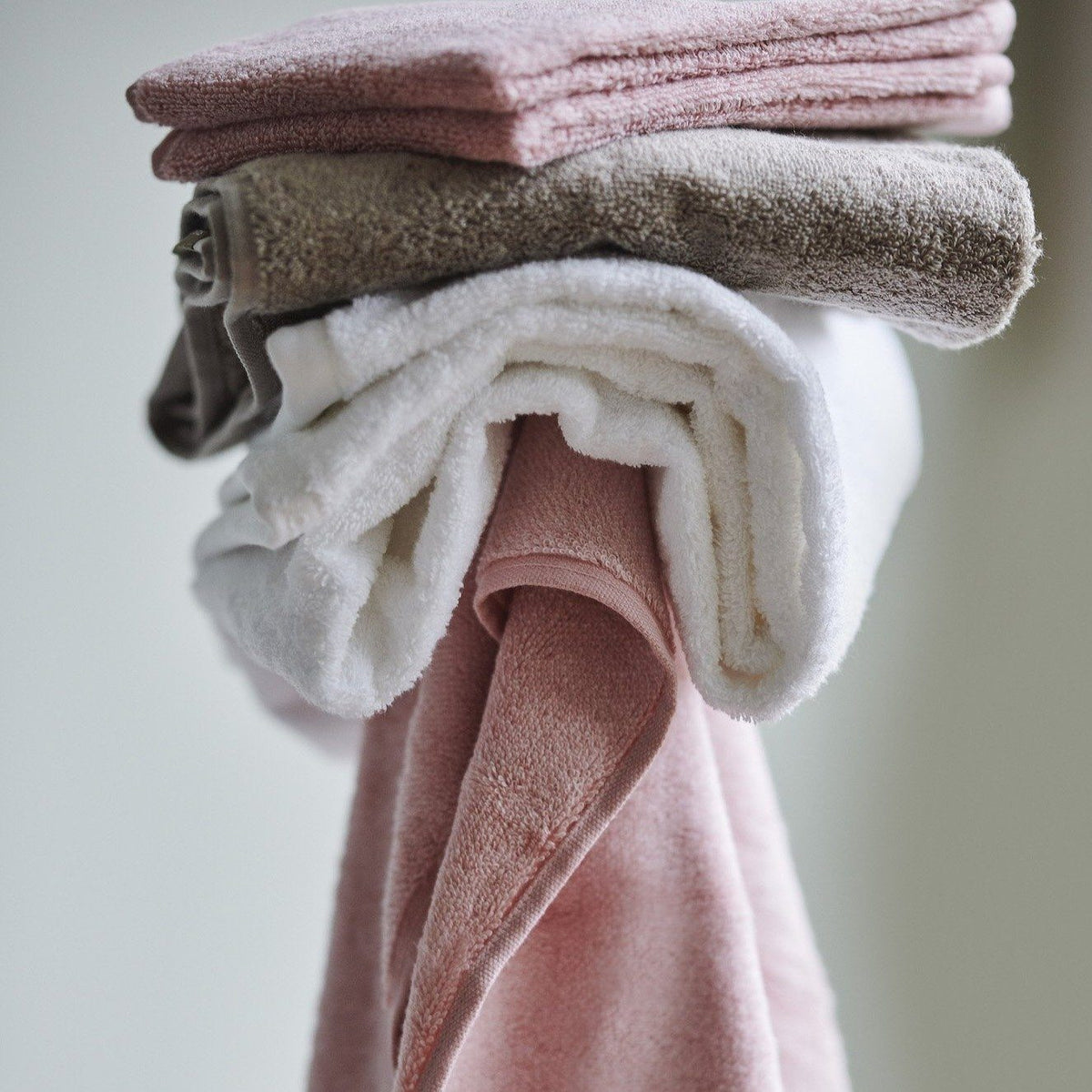 BADSET - Complete set (10stuks) Roze Handdoeken FOUR LEAVES 