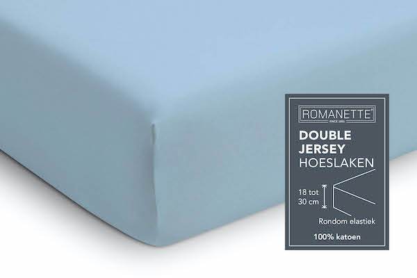 HOESLAKEN - Double Jersey Antraciet Hoeslaken ROMANETTE 