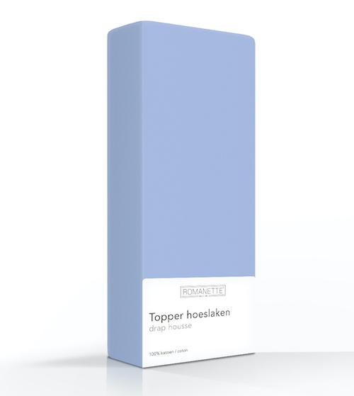 TOPPER Hoeslaken - Egyptisch Katoen Zilver topper hoeslaken ROMANETTE 70 x 200 cm bleu 