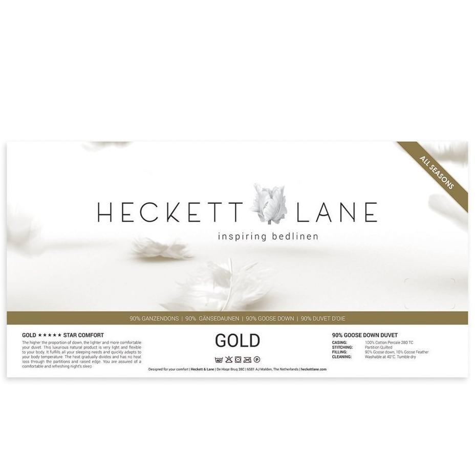 DEKBED - All-Year Gold 90% Witte Ganzendons Dekbed HECKETTLANE 