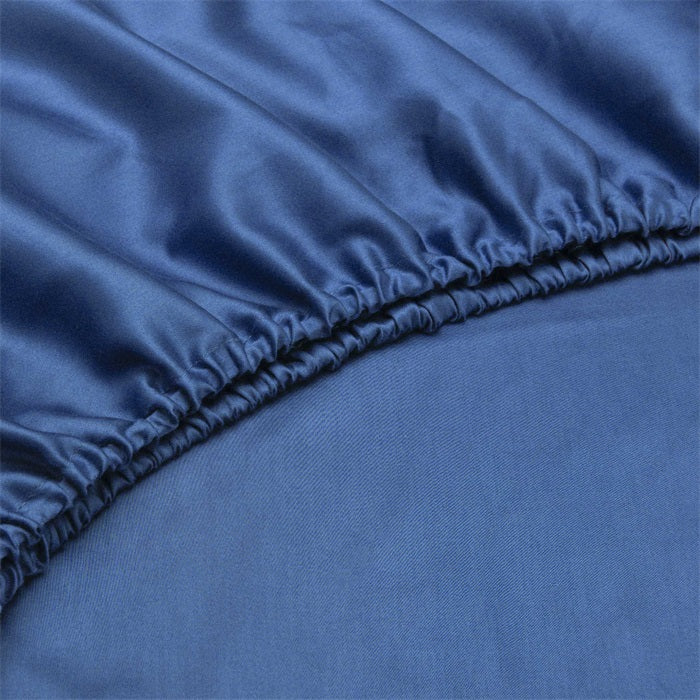 Hoeslaken Satinado 30 cm Evening Blue