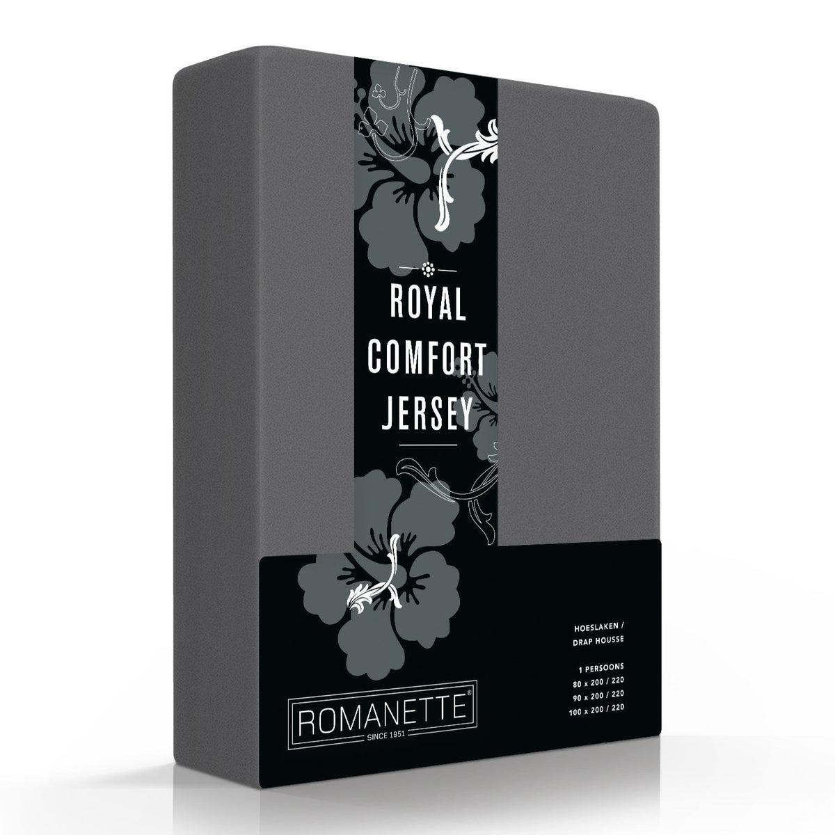 HOESLAKENS Royal Comfort Jersey - 8 kleurvarianten Hoeslaken ROMANETTE 80/90/100 x 200/210/220 antra 