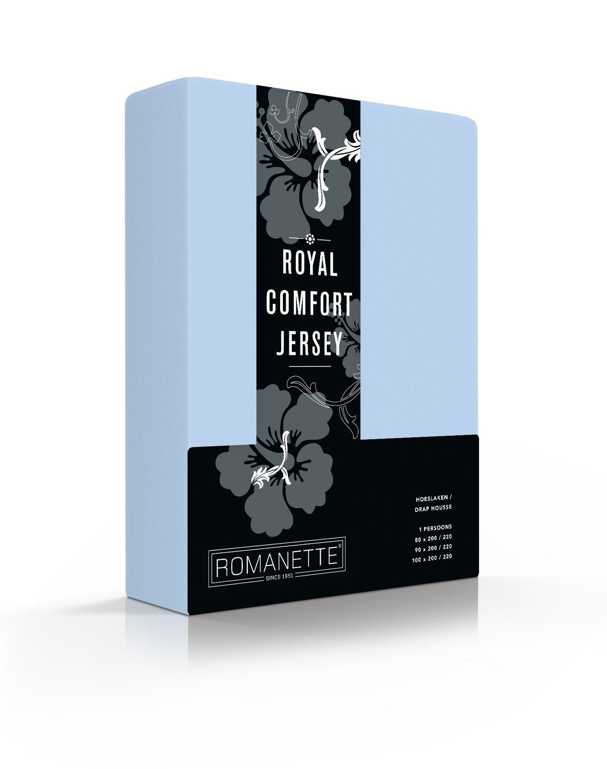 HOESLAKENS Royal Comfort Jersey - 8 kleurvarianten Hoeslaken ROMANETTE 80/90/100 x 200/210/220 blauw 
