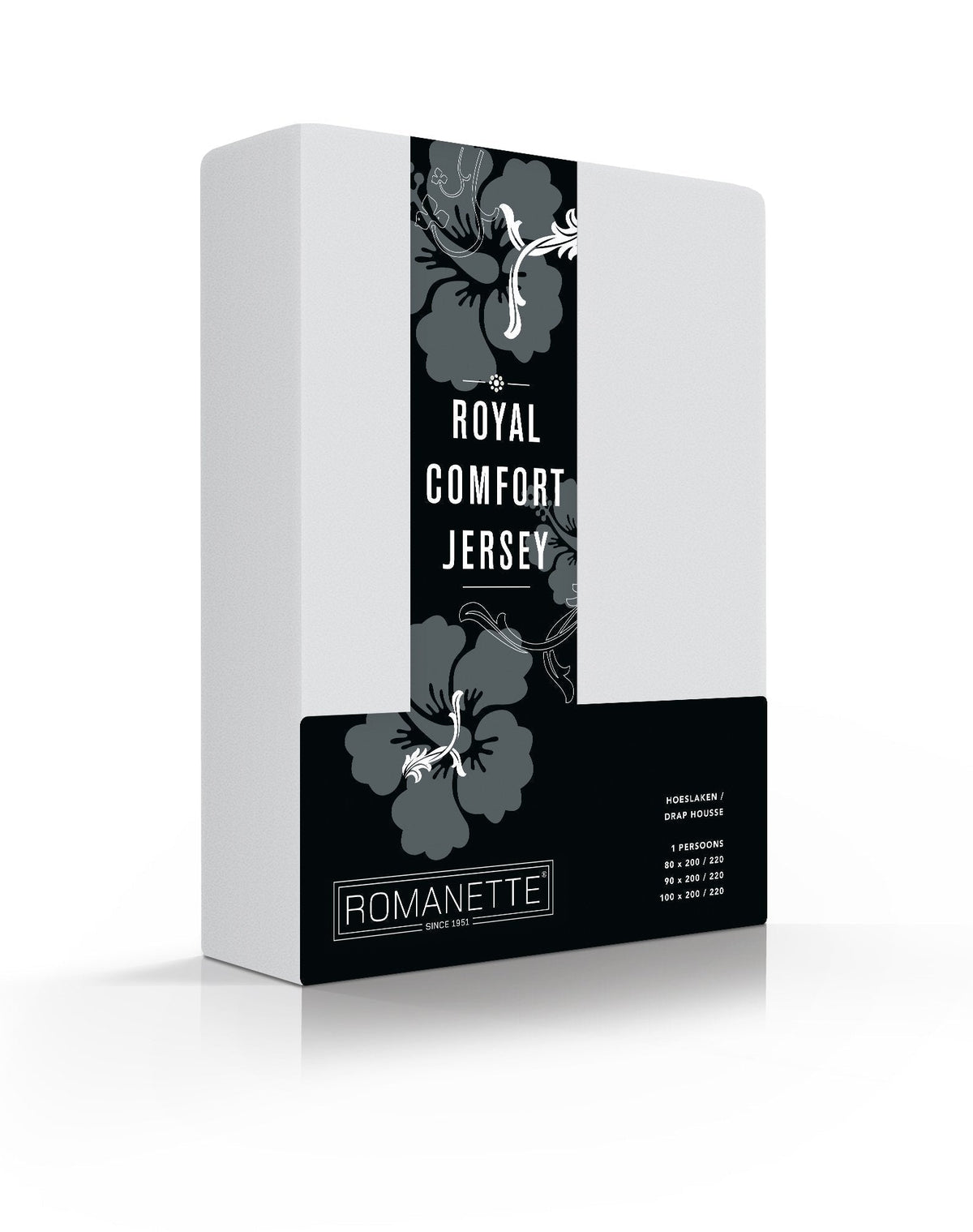 HOESLAKEN - Royal Comfort Jersey Wit 30 cm Hoeslaken ROMANETTE 